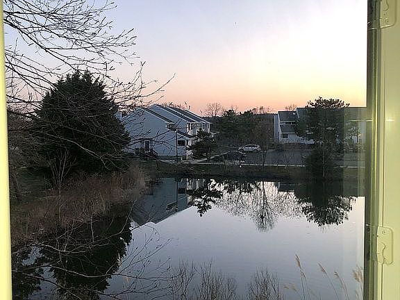 Sunsets over pond