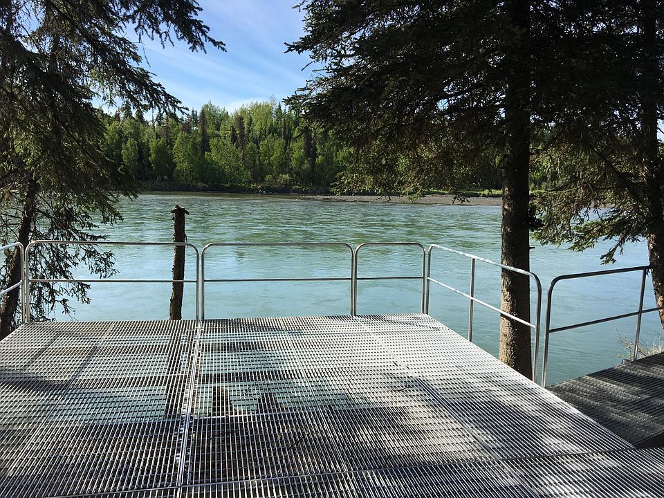 The Kenai River flows right by the house