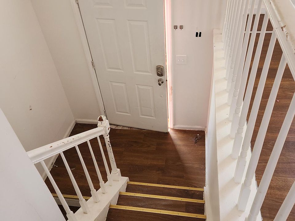 Downstairs from kitchen and living room