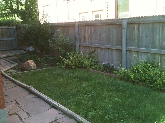 Private not shared fenced back yard