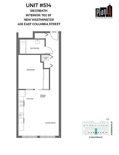 Floor plan Condos 1 Bed 1 Bath 5