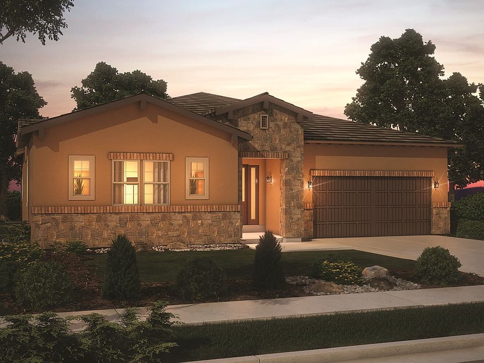 Exterior rendering of the Harvest 11 Tuscan elevation residence at Solterra in Lakewood, CO