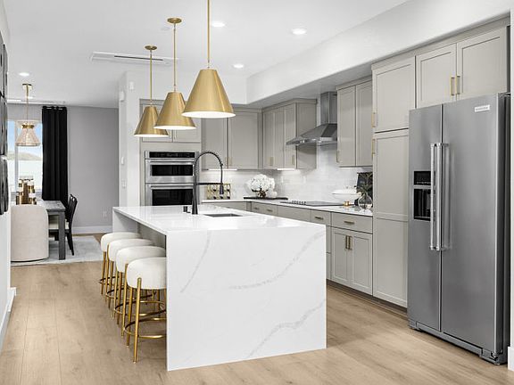 Sunlit kitchen with plenty of storage