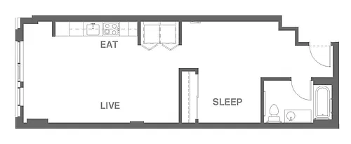 Floor plan 1x1 K Open