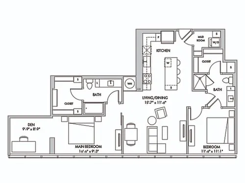 Floor plan C6b-D