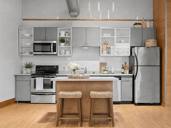 AI virtual staging used to showcase interior design possibilities.
