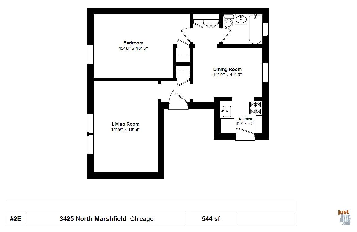 Floor plan One Bedroom