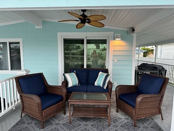 Comfortable seating area in back of the house