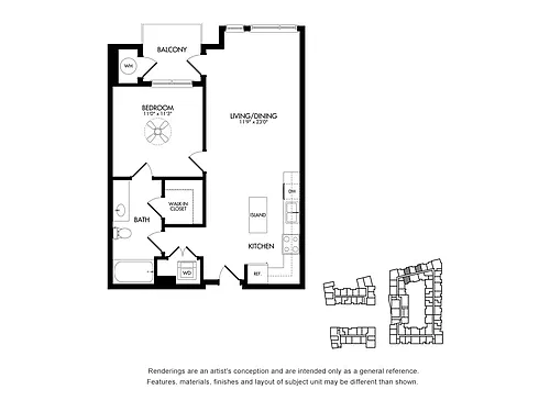 Floor plan tvr1K-1