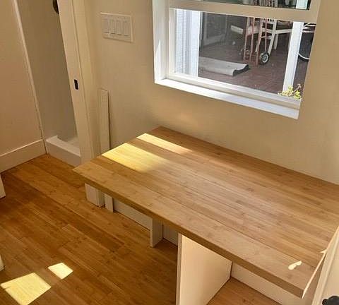 another view of the kitchen table.