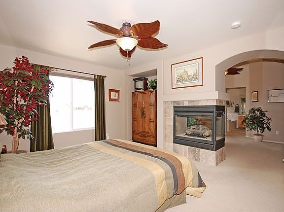 Secluded master bedroom with view