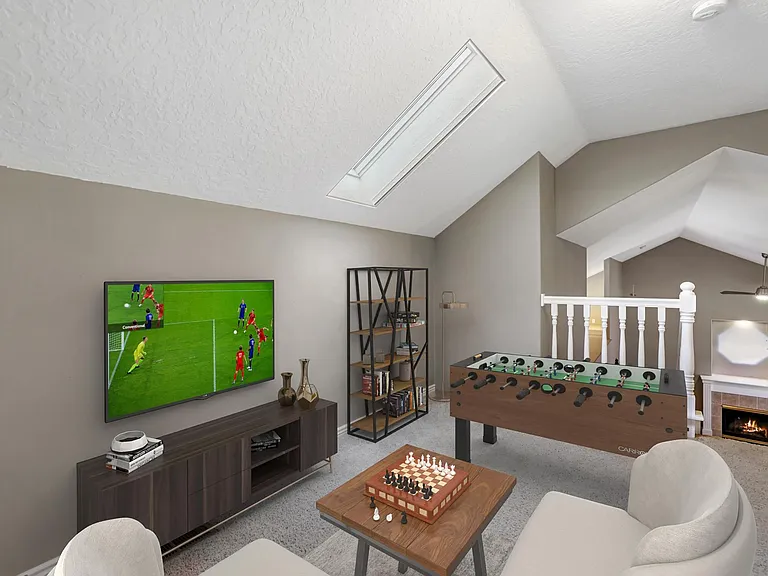 staged loft upstairs