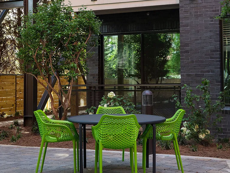 Relaxing greenspaces and courtyards