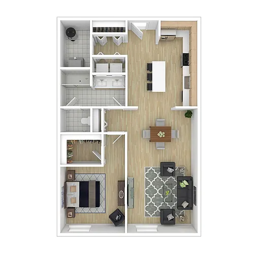 Floor plan 1 BR - A