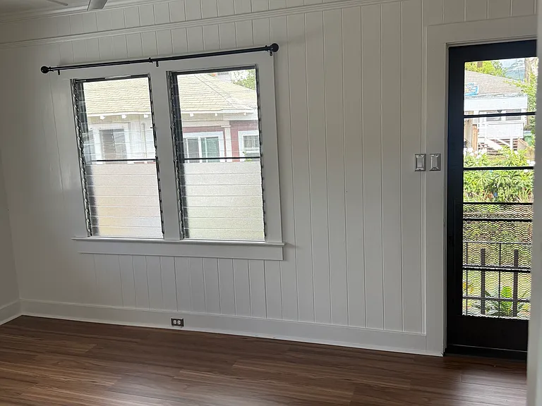 Living room with ceiling fan