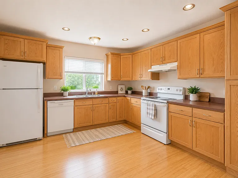 Brgith and airy modern kitchen, appliance insurance paid by landloard