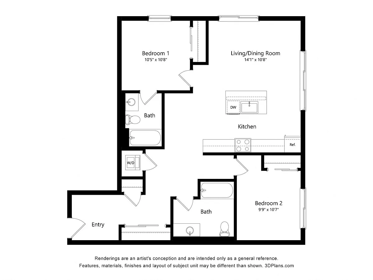 Floor plan 2X2 G