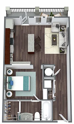 Floor plan Cedar Studio