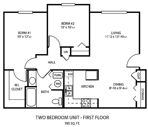 Floor plan Two Bedroom
