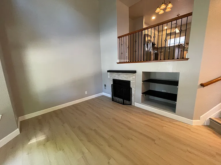 1st Floor Living Room and Fireplace