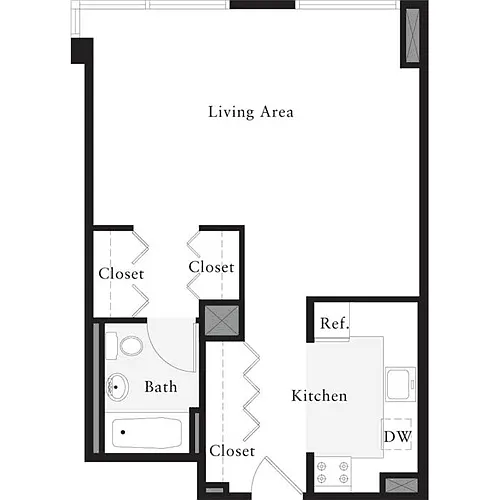 Floor plan Studio E