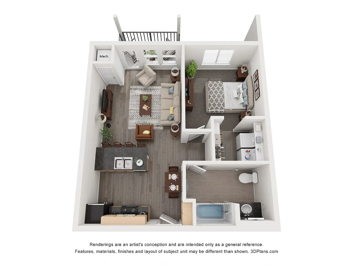 Floor plan 1 Bedroom 1 Bedroom