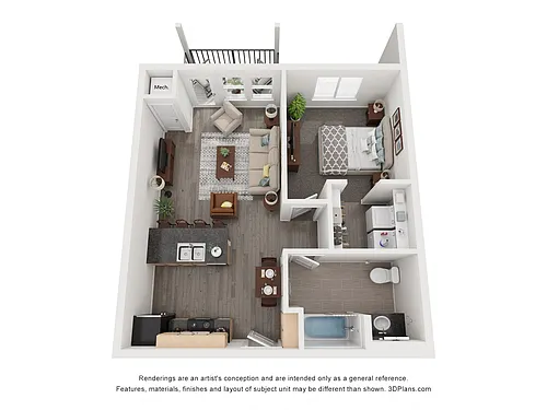 Floor plan 1 Bedroom 1 Bedroom