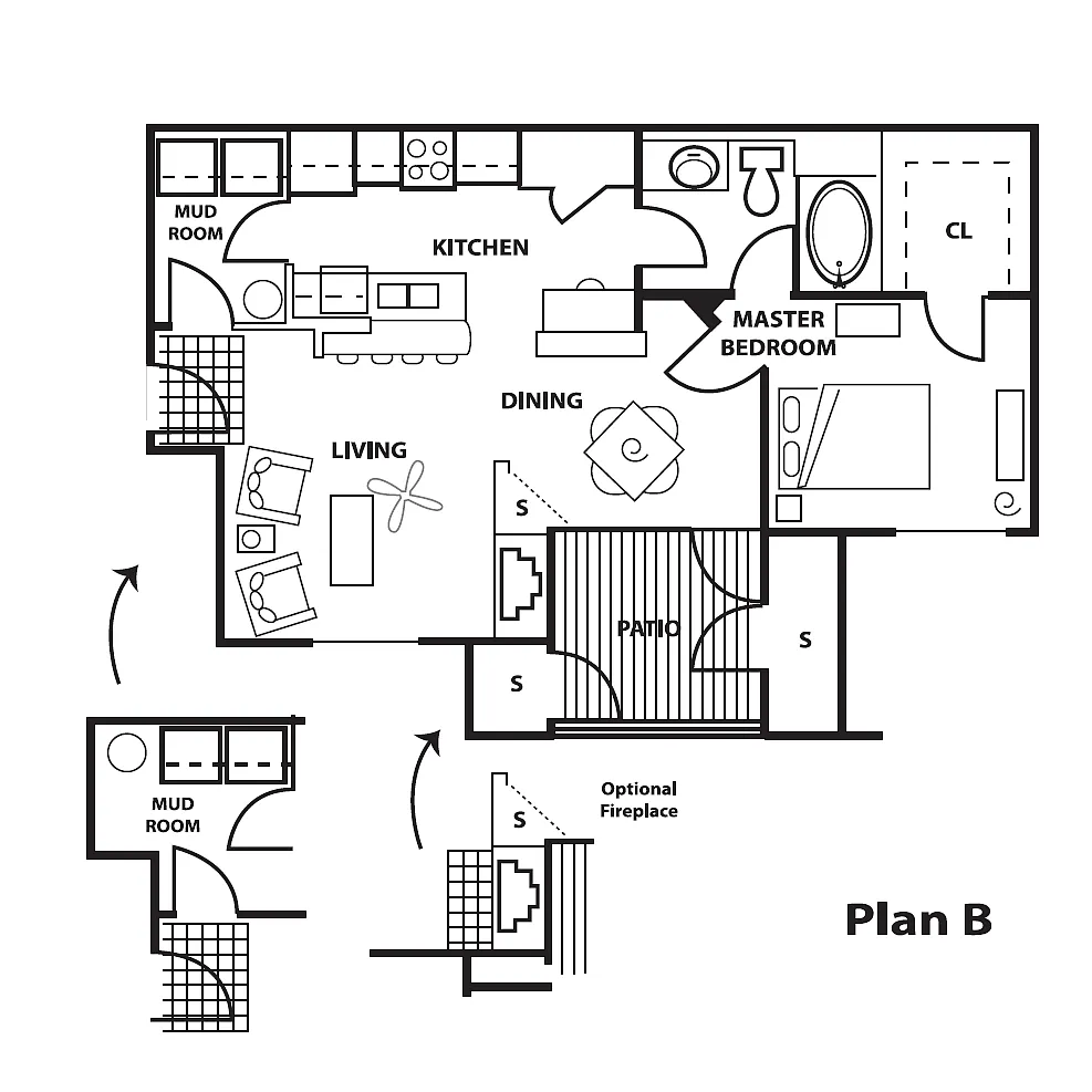Floor plan 1 Bedroom Grande