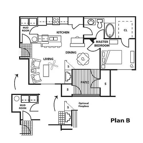 Floor plan 1 Bedroom Grande