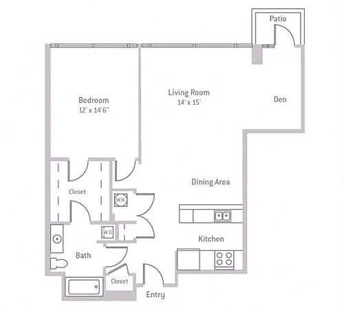 Floor plan 1H