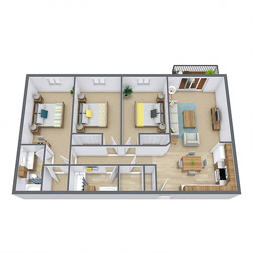 Floor plan Three Bedroom 32A