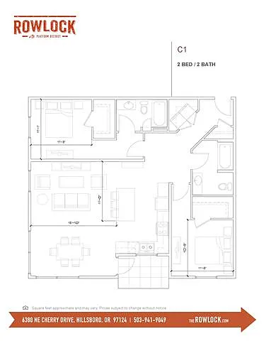 Floor plan 2X2 C1