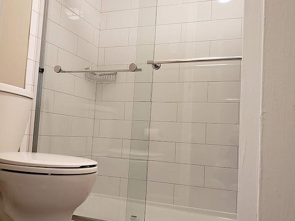 Bathroom with large walk-in shower