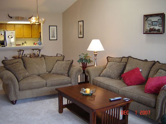 Living room and dining room