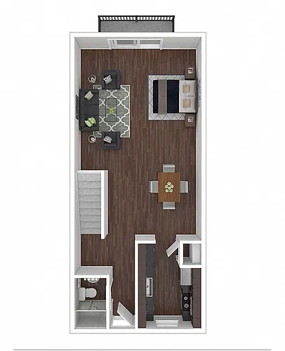 Floor plan 2 BEDROOM TOWNHOME (TH-2BX)