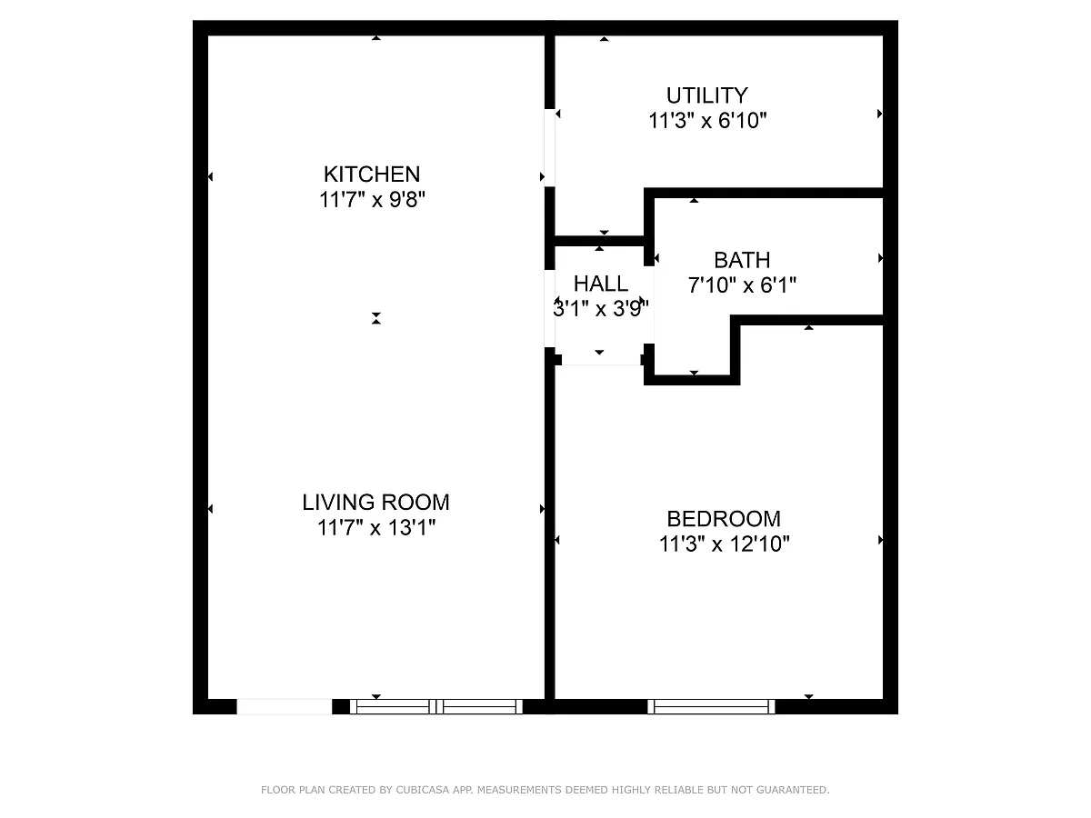 Floor plan 1 Bed 1 Bath