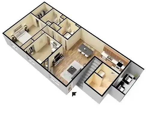 Floor plan 2 Bedroom 2 Bath