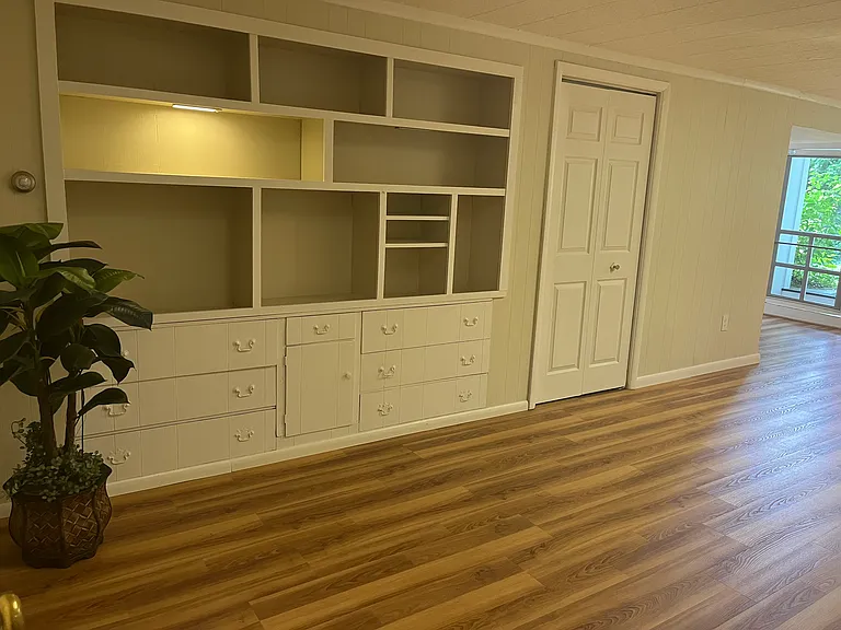 Built in bookcase and drawers