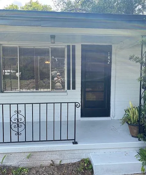 Front entrance to duplex unit.