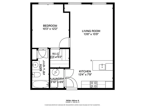 Floor plan 1 Bedroom - Premium