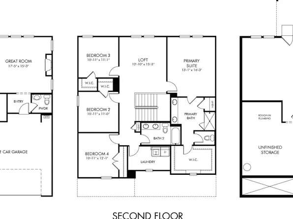 Dakota Basement Plan, Parkside at Grayson