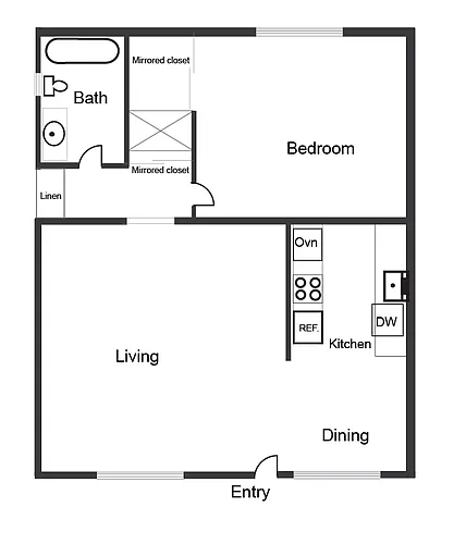 Floor plan 1 Bedroom
