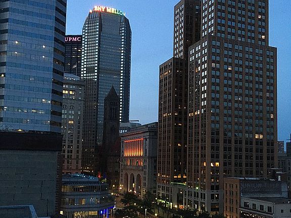 Roof deck view (north)