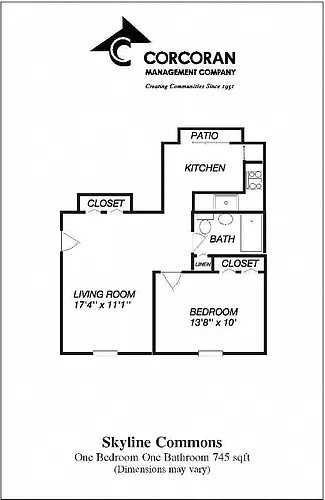 Floor plan One Bedroom