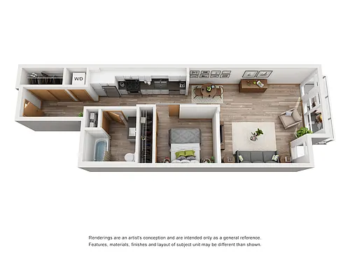 Floor plan 1BdAlcoveD