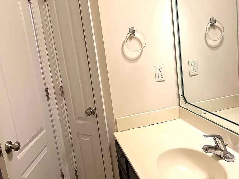 Guest bathroom with closet
