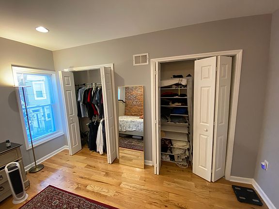 2 large closets in the master bedroom