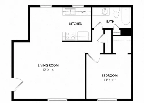 Floor plan 1X1