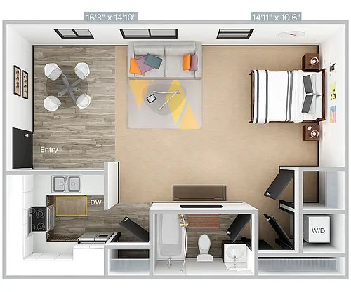 Floor plan C-1B1B-549SF-403-Premier
