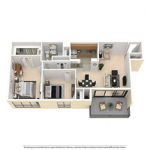 Floor plan 2 Bed 1 Bath
